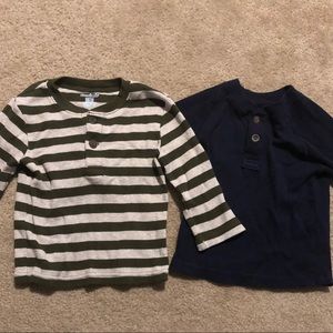 Boys lot 2 Henley Thermal long sleeve shirts 2T